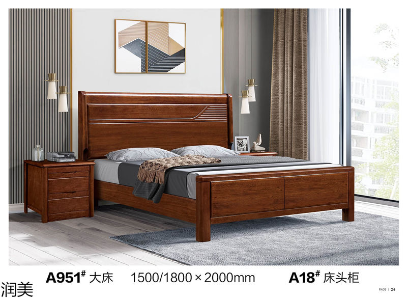 潤美現(xiàn)代中式黑檀套房家具