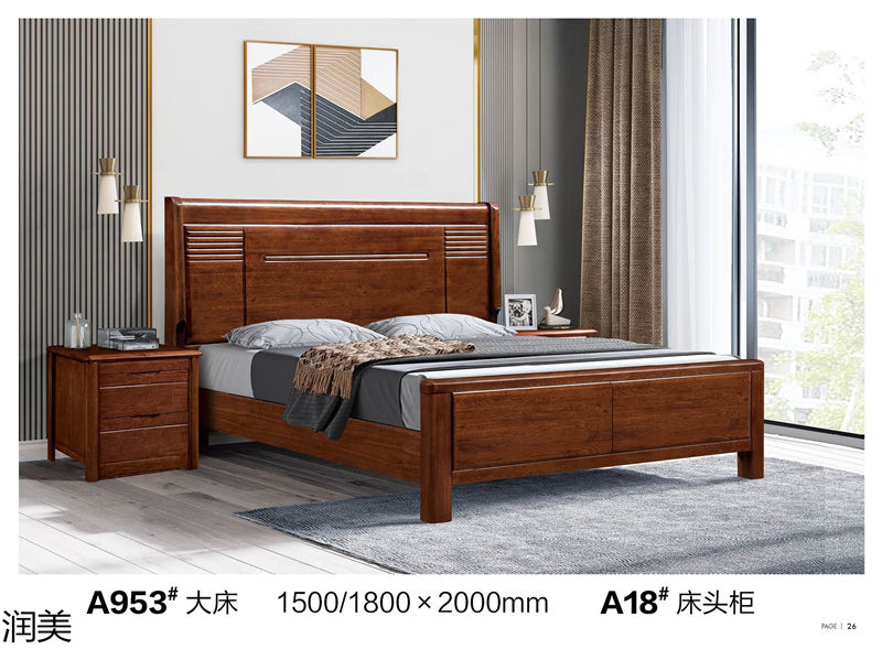 潤美現(xiàn)代中式黑檀套房家具