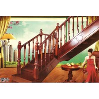 南康實木樓梯扶手，贛州實木樓梯立柱，江西實木樓梯工程定制，榮升實木樓梯扶手廠