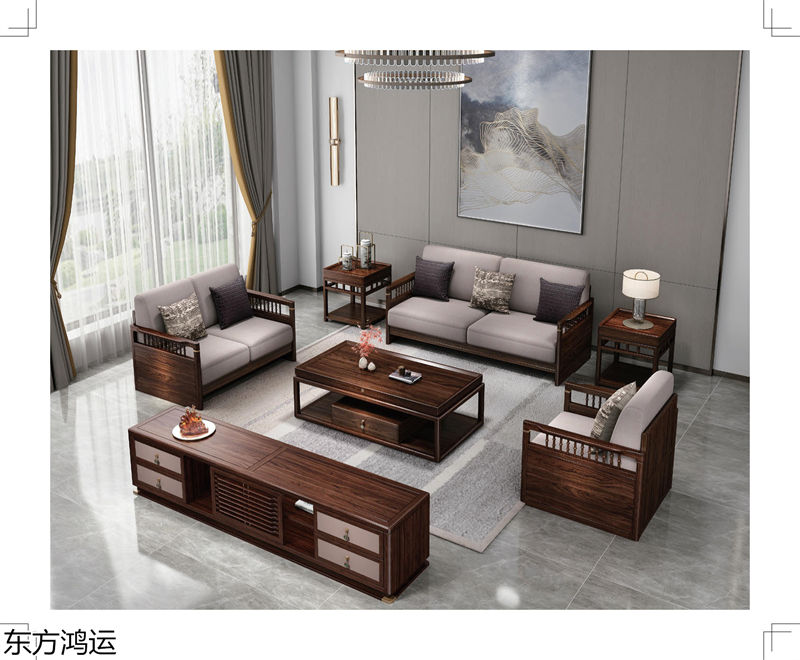 盧西彼海·東方鴻運 國潮新中式黑檀烏金木家具