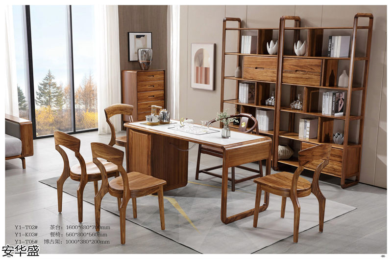 安華盛現(xiàn)代極簡烏金木家具