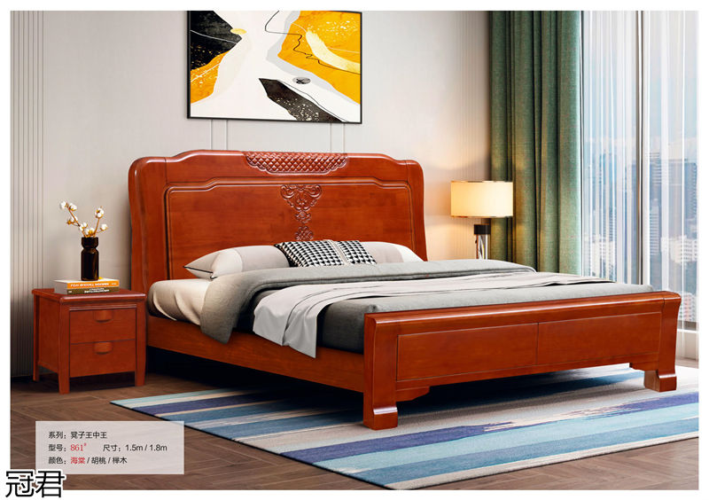 冠君實(shí)木床