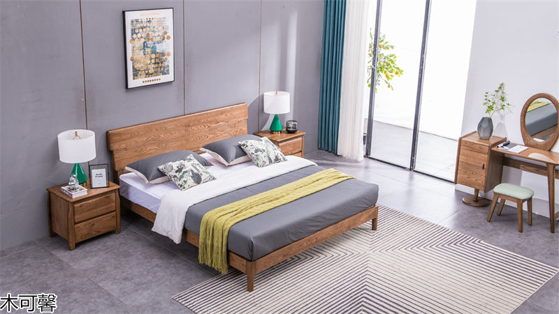 木可馨現代輕奢風格北美白蠟木套房家具
