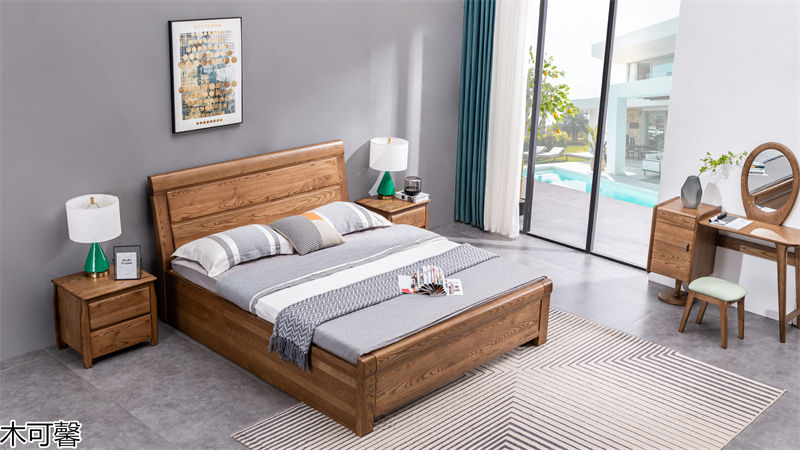 木可馨現代輕奢風格北美白蠟木套房家具