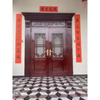 南康紅木門、實木門定制，江西別墅、自建房巴花、非花、紅花梨家具，信龍紅木家具全屋定制廠家