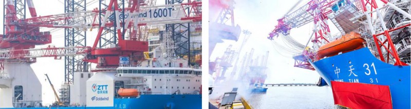 招商工業(yè)海門基地“278船舶”項(xiàng)目金風(fēng)海洋“中天31”風(fēng)電安裝平臺(tái)