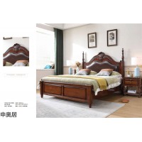 簡美雅居輕奢簡美家具，南康美式家具，江西美式輕奢實木套房，申奧居家具生產廠家