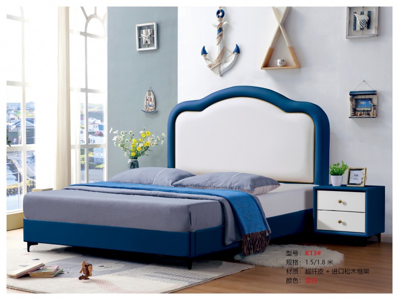 青少年兒童軟體床K13#（藍白）