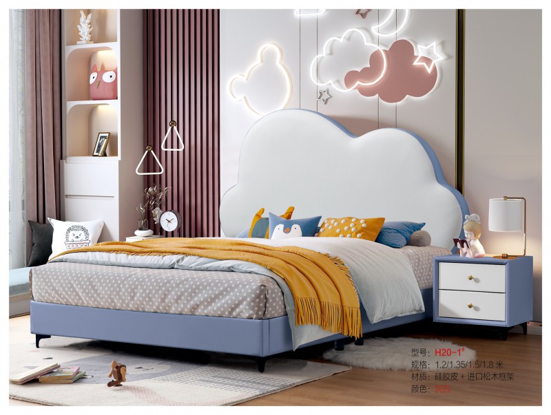 青少年兒童軟體床H20-1#（灰+白）