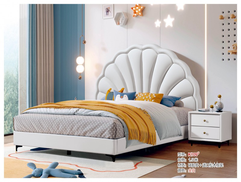 青少年兒童軟體床K109#（全白）