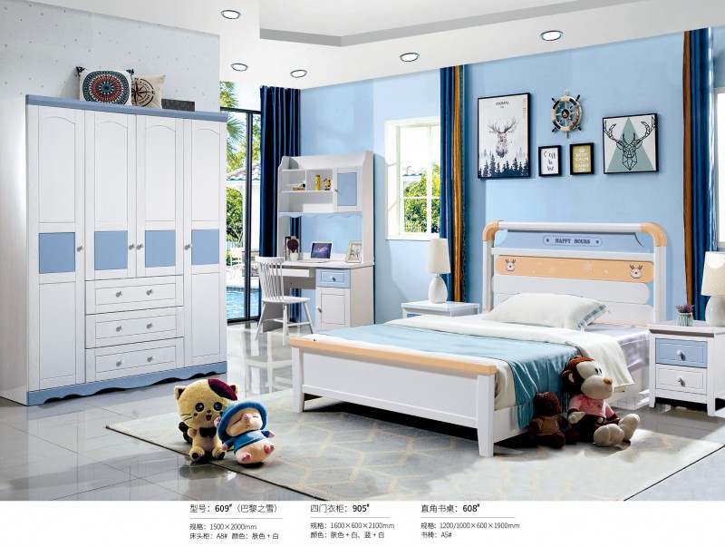 炫彩青少年兒童床609#（巴黎之雪）