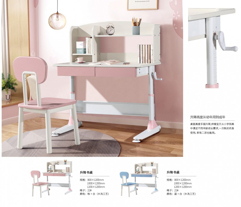 輕奢風(fēng)青少年兒童升級書桌