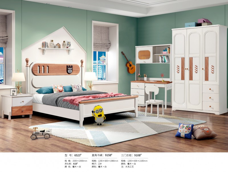 奶油風青少年兒童床6523#