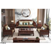 南康新中式烏金木家具，江西烏金木沙發(fā)、床、餐桌、茶臺、書桌，木瑰寶家具廠家