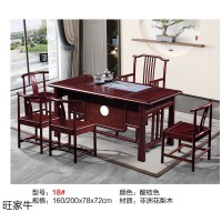 南康新中式茶臺，江西烏金木、沙比利、非洲花梨木、金絲檀木茶臺，旺家牛家具廠家