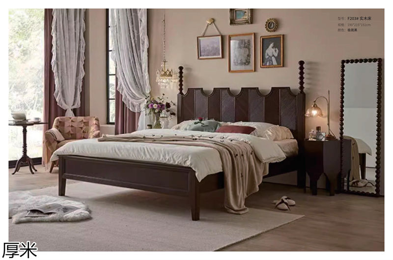 厚米中古風北美紅橡家具