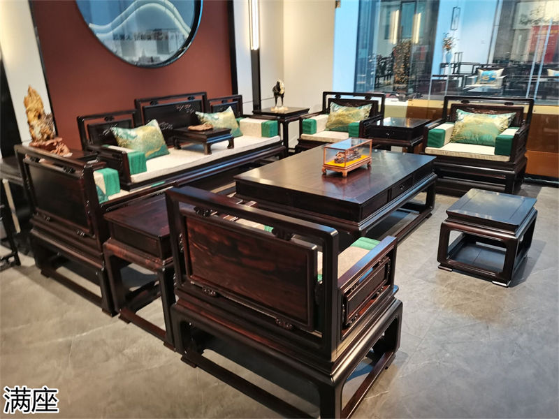 滿座紫光檀紅木家具