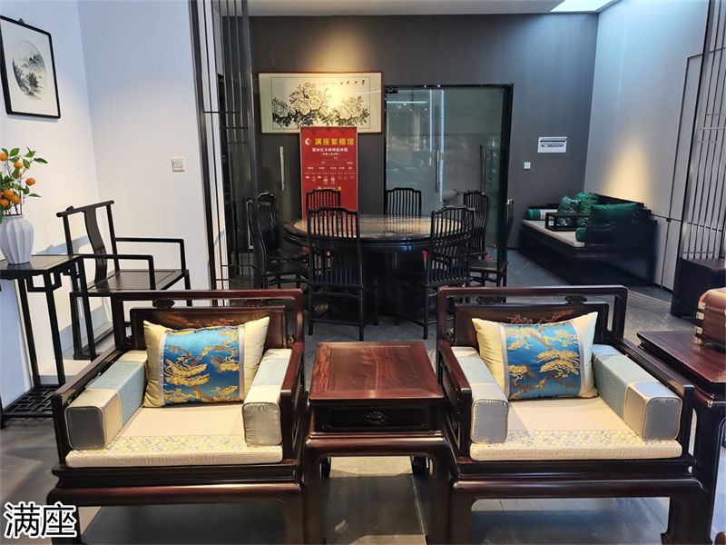 滿座紫光檀紅木家具