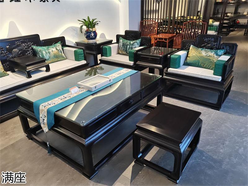 滿座紫光檀紅木家具