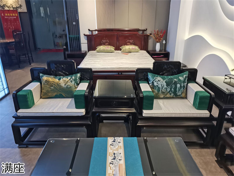 滿座紫光檀紅木家具