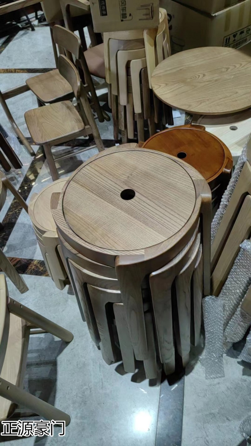 正源豪門 高端原木風車凳