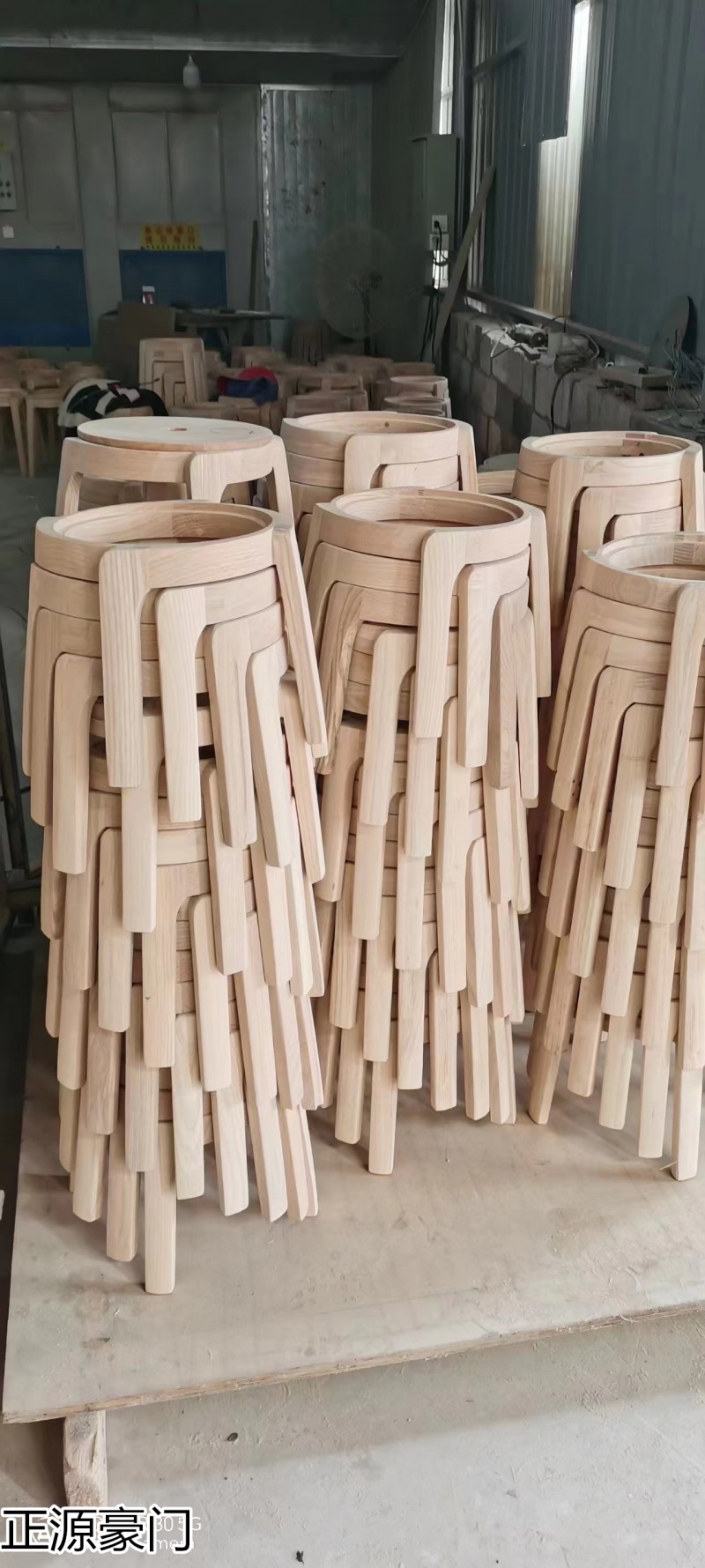正源豪門 高端原木風車凳