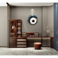 昌龍禾運新中式烏金木定制多功能柜#