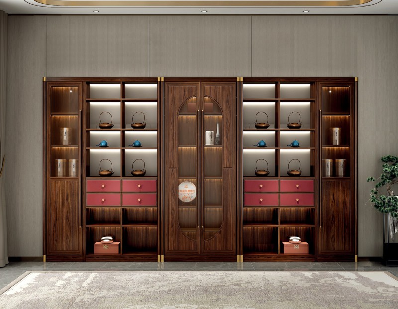 新中式二門書柜1-602A#、三門書柜1-602B#、三門書柜1-602C#