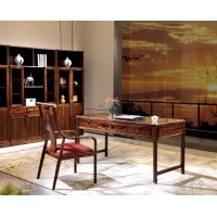 昌龍禾運新中式烏金木書桌1-611#、書椅1-621#、二門書柜1-601#、三門書柜1-601#