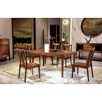昌龍禾運(yùn)新中式烏金木餐桌1-501#、餐椅1-516#