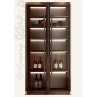 昌龍禾運新中式烏金木三門酒柜1-552A#