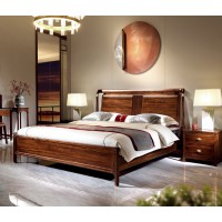 昌龍禾運(yùn)新中式烏金木床1-107#、床頭柜1-115#