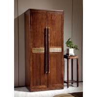 昌龍禾運新中式烏金木兩門衣柜1-155#