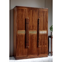 昌龍禾運新中式烏金木三門衣柜1-155#