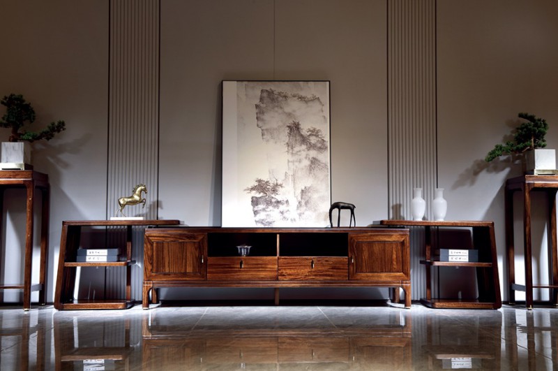 新中式電視柜1-232#、伸縮邊柜1-230#