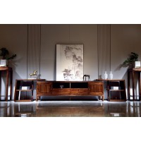 昌龍禾運新中式烏金木電視柜1-232#、伸縮邊柜1-230#