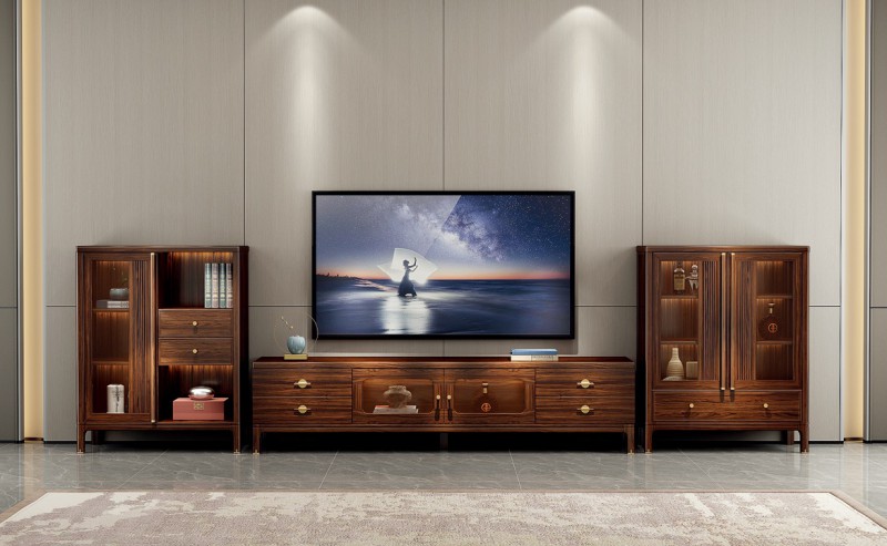 新中式電視柜1-231#、左邊柜1-253#、右邊柜1-255#