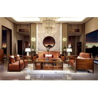 昌龍禾運新中式烏金木沙發1-203#、長茶幾1-2211#、角幾1-226（實木）#