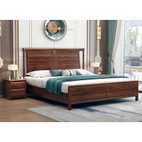 衛府里新中式烏金木?C619床、CG606床頭柜