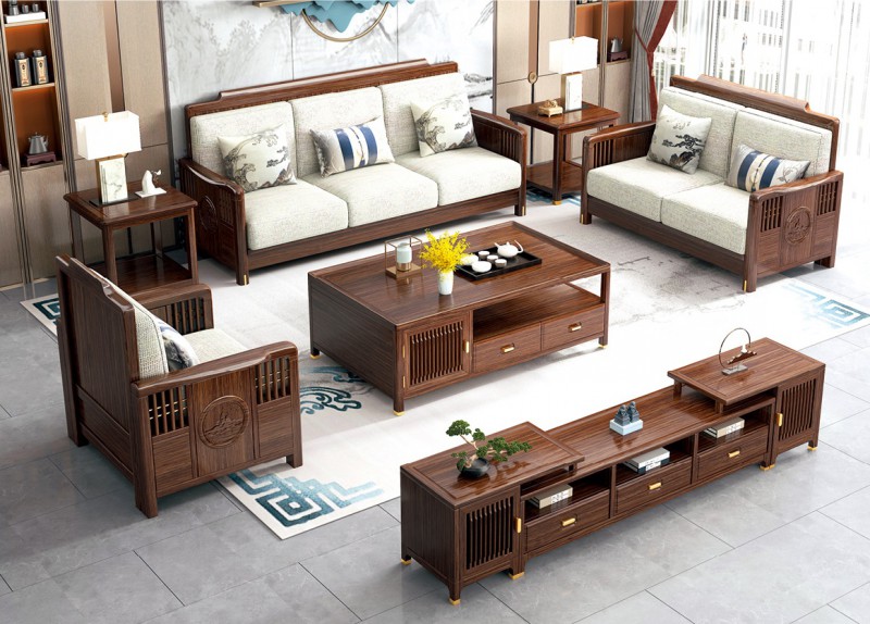 SF613沙發、KG608伸縮地柜中柜、KG608伸縮地柜左右柜、KT608茶幾、KT606方幾