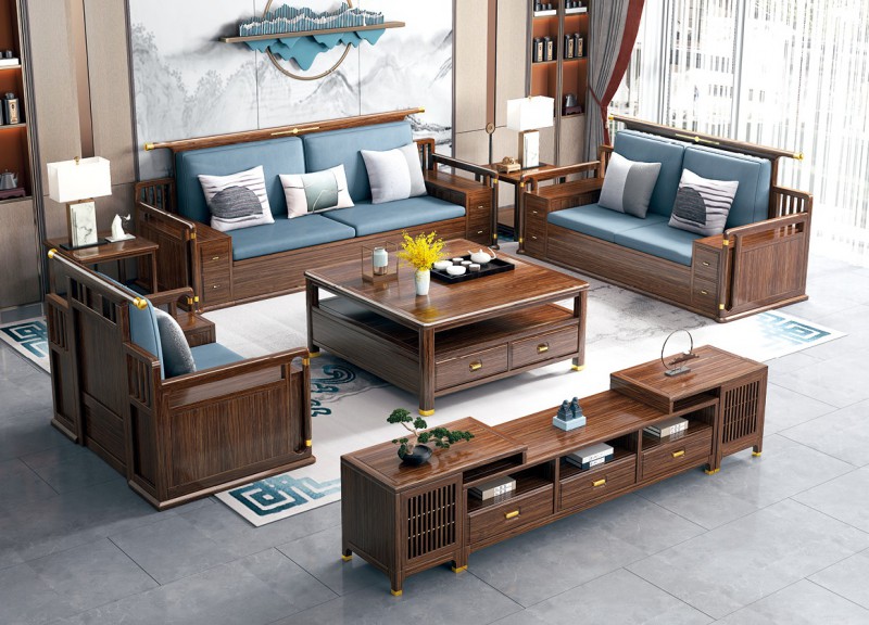 SF612沙發、KG608伸縮地柜中柜、KG608伸縮地柜左右柜、KT609大方幾、KT606方幾