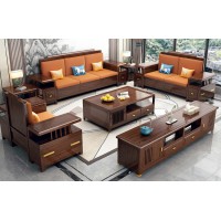 衛府里新中式烏金木SF609沙發、KG603電視柜、KT608茶幾、KT606方幾