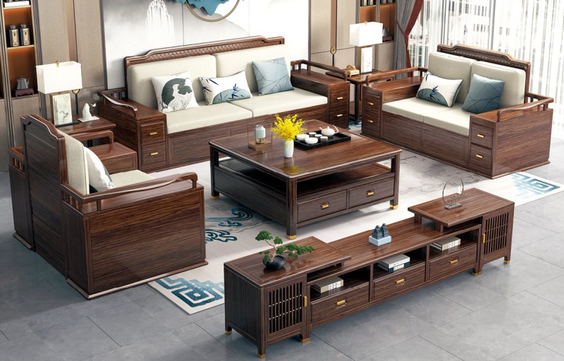 SF618沙發(fā)、KT609大方幾、KT606方幾、KG608伸縮地柜中柜、KG608伸縮地柜左右柜